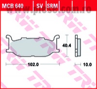 Set placute frana TRW MCB640 - Yamaha TDR 125cc - Majesty 400cc - T Max 500cc - Virago 535-750-1100cc - Drag Star 650cc